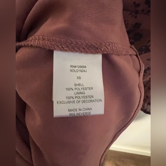 Live to be Spoiled Long Sleeve Knot Front Skater Dress Size XS - Picture 6 of 7